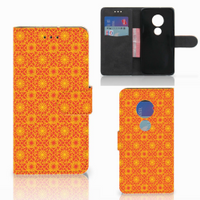 Motorola Moto G7 Play Telefoon Hoesje Batik Oranje - thumbnail