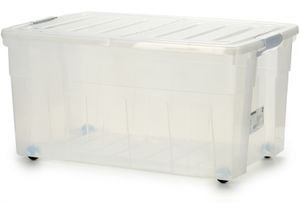 Kipit opbergbox 120 liter 72 x 48 cm transparant/wit