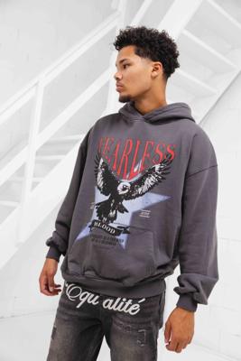 Fearless Blood Eagle Hoodie Heren Grijs - Maat L - Kleur: Grijs | Soccerfanshop