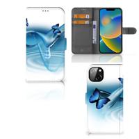 iPhone 14 Plus | Telefoonhoesje | Met pasjeshouder | Vlinders