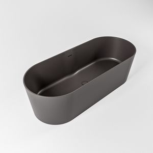 Vrijstaand bad Mondiaz Noble | 180x75 cm | Solid surface | Ovaal | Dark grey