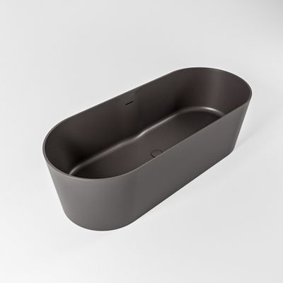 Vrijstaand bad Mondiaz Noble | 180x75 cm | Solid surface | Ovaal | Dark grey