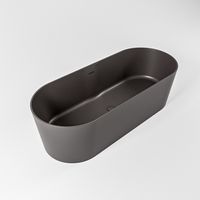Vrijstaand bad Mondiaz Noble | 180x75 cm | Solid surface | Ovaal | Dark grey