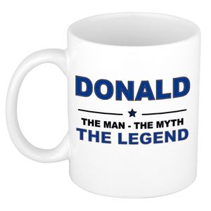 Donald The man, The myth the legend cadeau koffie mok / thee beker 300 ml