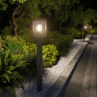 Solar staande lamp cube op zonne-energie - warm wit filament