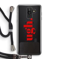 Ugh: Samsung Galaxy J8 (2018) Transparant Hoesje met koord