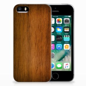 Apple iPhone SE | 5S Bumper Hoesje Donker Hout