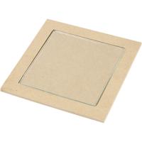 Creativ Company Onderzetter met glazen plaat, afm 15x15x0,5 cm, 6 stuk/ 1 doos