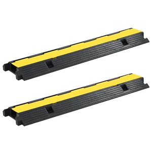 VidaXL Kabelbeschermer drempels 1 tunnel 100 cm rubber 2 st