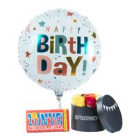 Combideal Verjaardag (chocolade, bloemen en ballon)