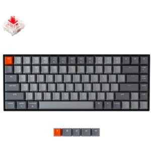 Keychron K2 Version 2 toetsenbord Universeel USB + Bluetooth QWERTY Scandinavisch Zwart, Grijs, Oranje