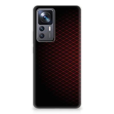 Xiaomi 12T | 12T Pro | TPU bumper | Geruit Rood