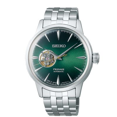 Seiko SSA441J1 Horloge Presage Automaat staal zilverkleurig-groen 40,5 mm