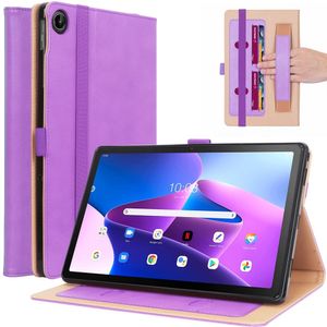 Lunso - Lenovo Tab M10 Plus Gen 3 (3e generatie) - Luxe Bookcase hoes - Paars