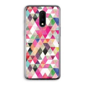Gekleurde driehoekjes: OnePlus 7 Transparant Hoesje