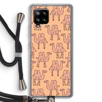 Kameel: Samsung Galaxy A42 5G Transparant Hoesje met koord