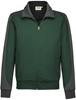 Hakro 477 Sweat jacket Contrast MIKRALINAR® - Fir Green/Anthracite - 5XL