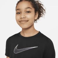 Nike Dri-Fit T-Shirt Meisjes Zwart - Maat 128 - Kleur: Zwart | Soccerfanshop - thumbnail