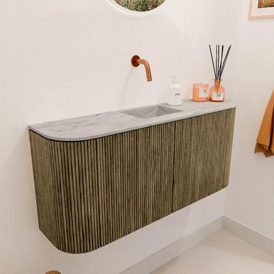 Toiletmeubel Mondiaz Joya Dlux | 93.2 cm | Meubelkleur Dusk | Faye wastafel Glace Wasbak Midden | Zonder kraangat(en)