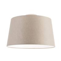 QAZQA Moderne plafondlamp met taupe kap 35 cm - Combi - thumbnail