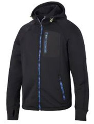 Snickers stretch fleece hoodie zwart XL