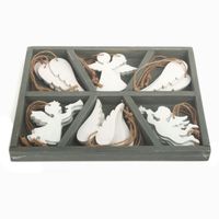 Small Foot - houten kersthangers engel, 18st.