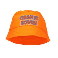 Oranje Koningsdag zonnehoed oranje - oranje boven - 57-58 cm - Verkleedhoofddeksels - thumbnail