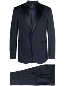 Château Lafleur-Gazin blazer boutonné à revers pointus - Bleu