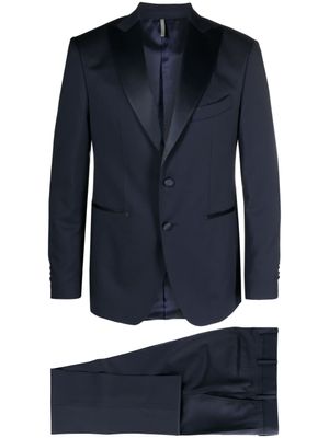 Château Lafleur-Gazin blazer boutonné à revers pointus - Bleu