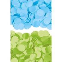 600 gram groen en blauwe papier snippers confetti mix set feest versiering - thumbnail