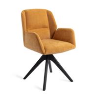 Jesper Home Eetkamerstoel 'Myoko' Revolve Oak Black, kleur El Dorado
