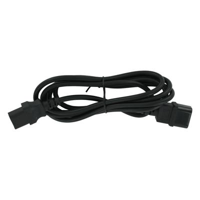 Huismerk Iec320-c13 naar c14 stroomverlengkabel 2 meter - zwart
