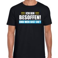 Apres ski t-shirt Ich bin besoffen zwart heren - Wintersport shirt - Foute apres ski outfit - thumbnail