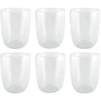 Luxe dubbelwandige theeglazen - 6x stuks - 300ml - Koffie/thee bekers en glazen