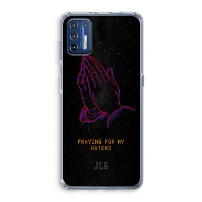 Praying For My Haters: Motorola Moto G9 Plus Transparant Hoesje