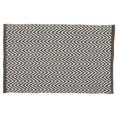 Differnz Devon badmat 100% katoen - geschikt voor vloerverwarming - 50 x 80 cm - grijs/wit