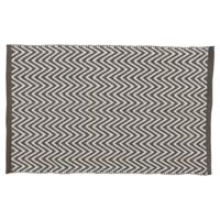 Differnz Devon badmat 100% katoen - geschikt voor vloerverwarming - 50 x 80 cm - grijs/wit