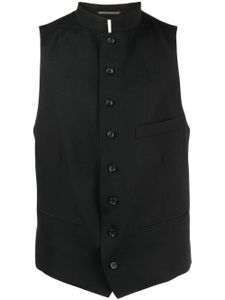 Yohji Yamamoto veste sans manches en coton - Noir