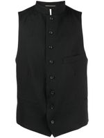 Yohji Yamamoto veste sans manches en coton - Noir