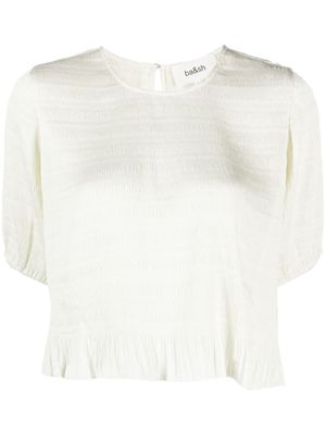 Ba&Sh blouse froncée à manches courtes - Tons neutres