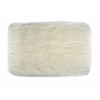 Spirella badkamer vloer kleedje/badmat tapijt - hoogpolig en luxe uitvoering - wit - 40 x 60 cm - Microfiber   -