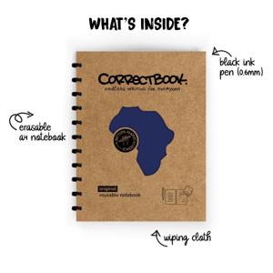 Correctbook Original A4 Midnight Blue Gelinieerd - Uitwisbaar / Herschrijfbaar Notitieboek