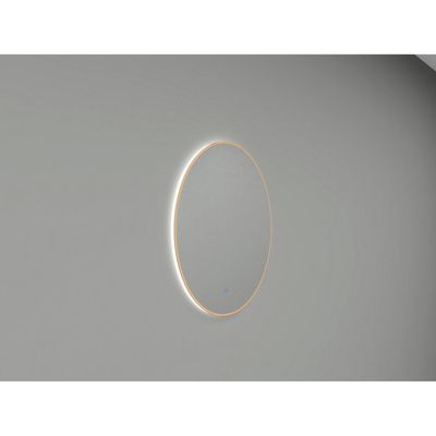 Ronde Spiegel Wiesbaden Novi met LED, Dimbaar 60 cm Geborsteld Messing