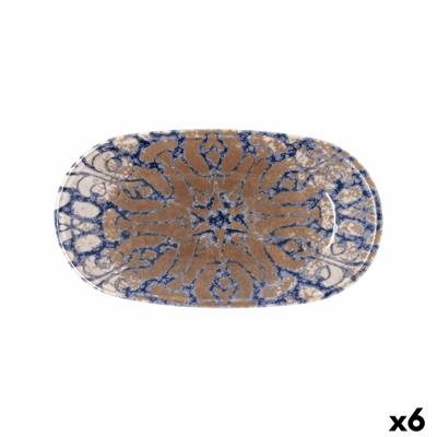 Snackdienblad Bidasoa Deneb Hydrozero Bruin 26 x 14,5 cm (6 Stuks)
