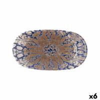 Snackdienblad Bidasoa Deneb Hydrozero Bruin 26 x 14,5 cm (6 Stuks)