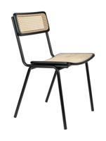 Zuiver Eetkamerstoel 'Jort' Rattan, kleur Naturel/Zwart