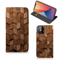 Book Wallet Case voor iPhone 12 Pro Max Wooden Cubes - thumbnail