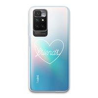 Friends heart pastel: Xiaomi Redmi 10 Transparant Hoesje