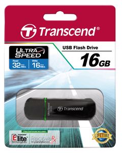 Transcend JetFlash® 600 USB-stick 16 GB Groen TS16GJF600 USB-A 2.0