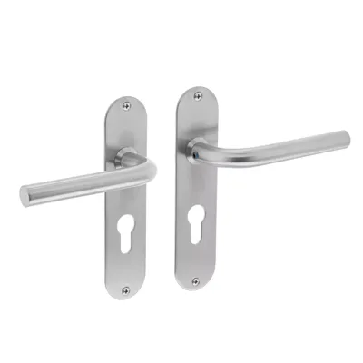 Intersteel Deurkruk Recht op Schild Ovaal PC55 RVS